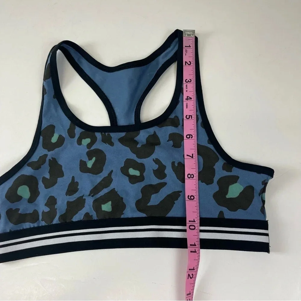 NEW Treasure & Bond Sports Bra Girls 14 / 16 Blue Animal Print Racerback NWOT